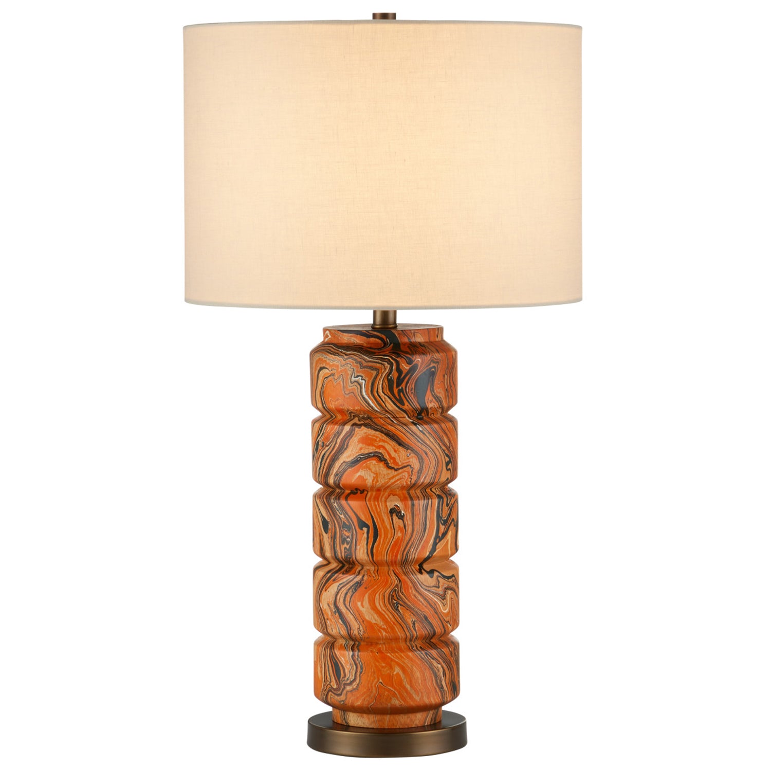 Currey & Co Crantock Orange Table Lamp