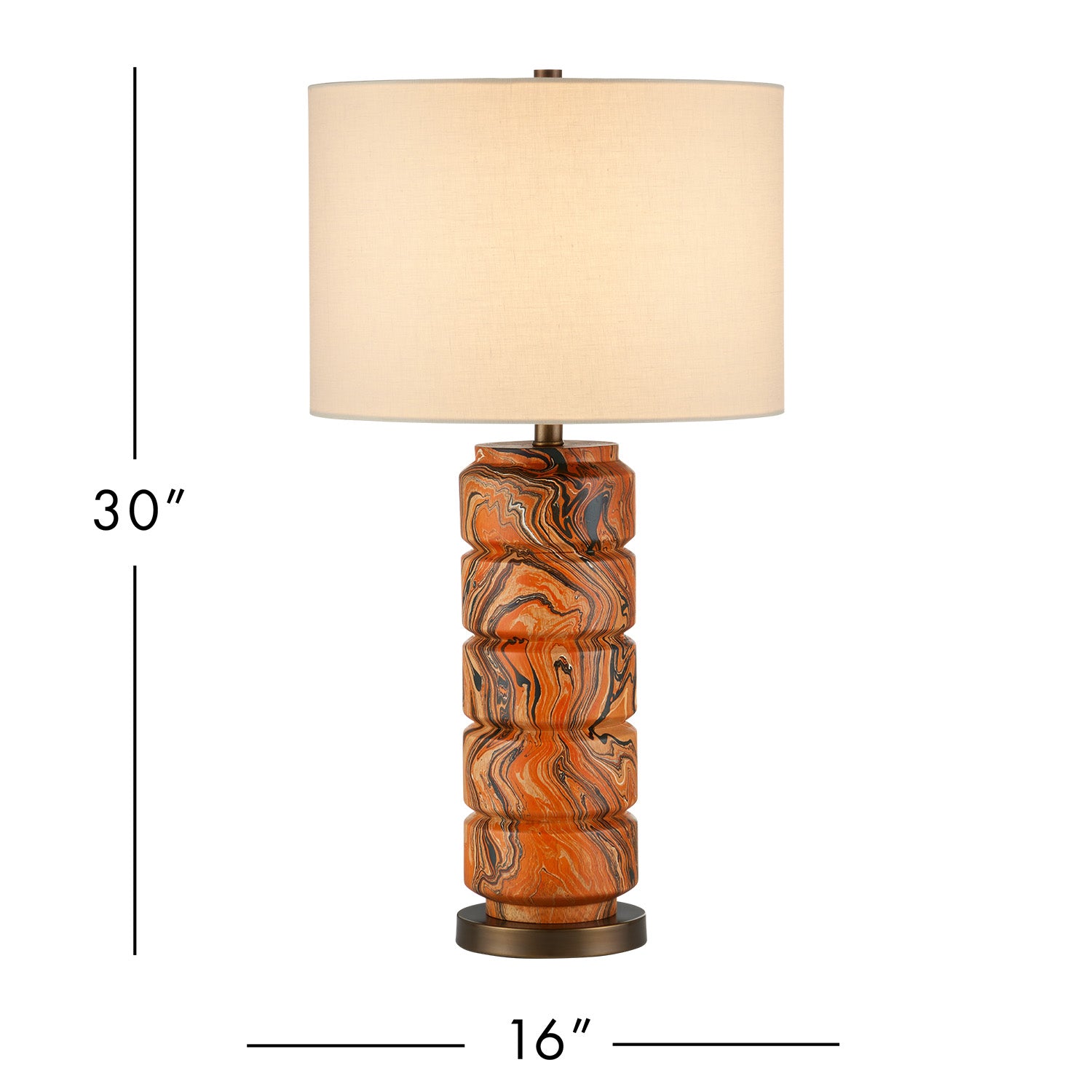 Currey & Co Crantock Orange Table Lamp