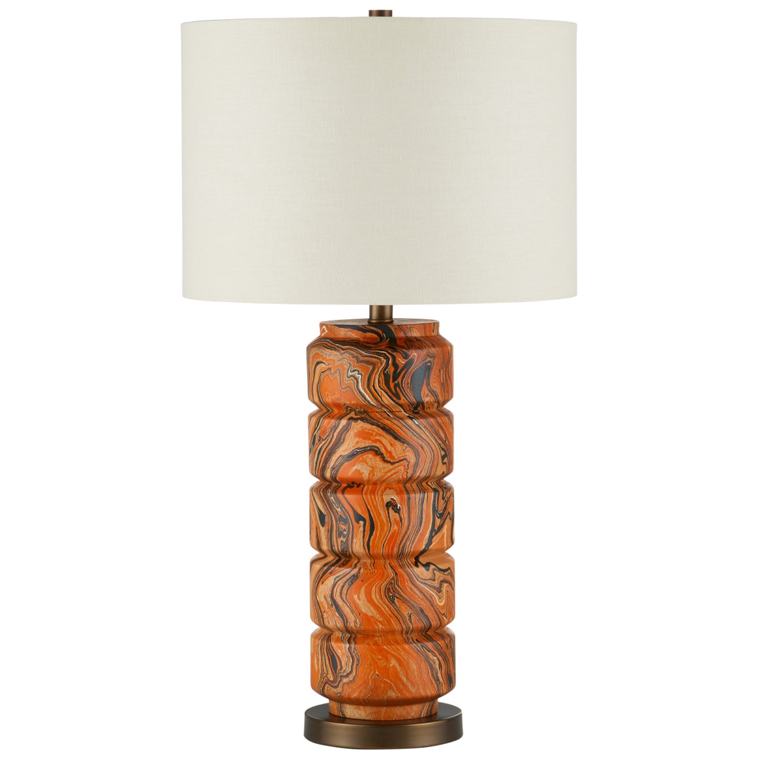 Currey & Co Crantock Orange Table Lamp