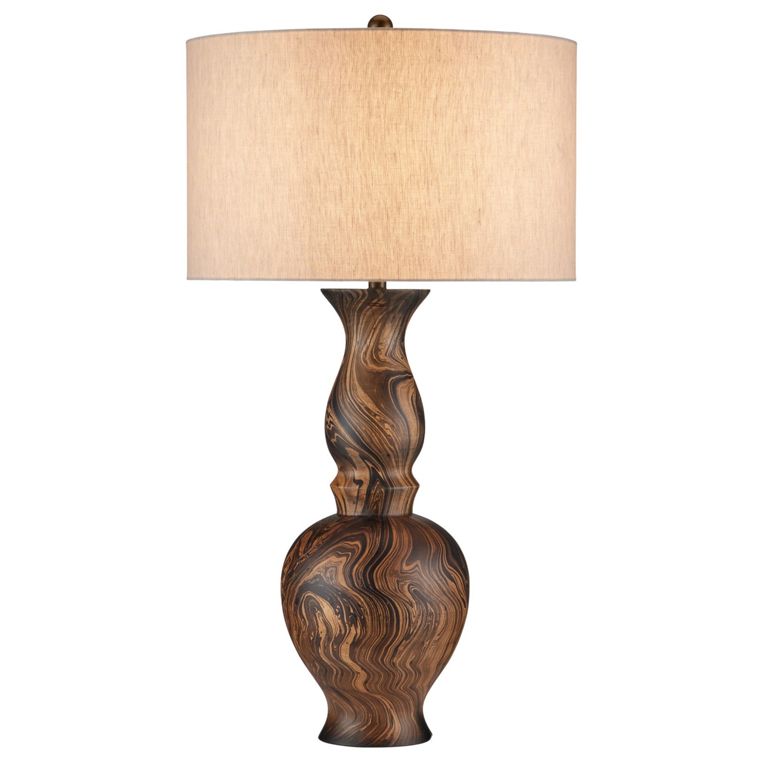 Currey & Co Carterton Brown Table Lamp