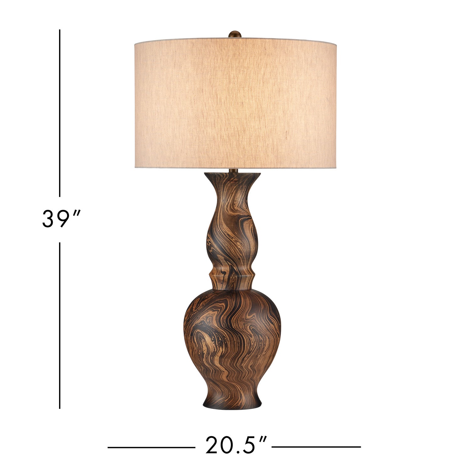 Currey & Co Carterton Brown Table Lamp
