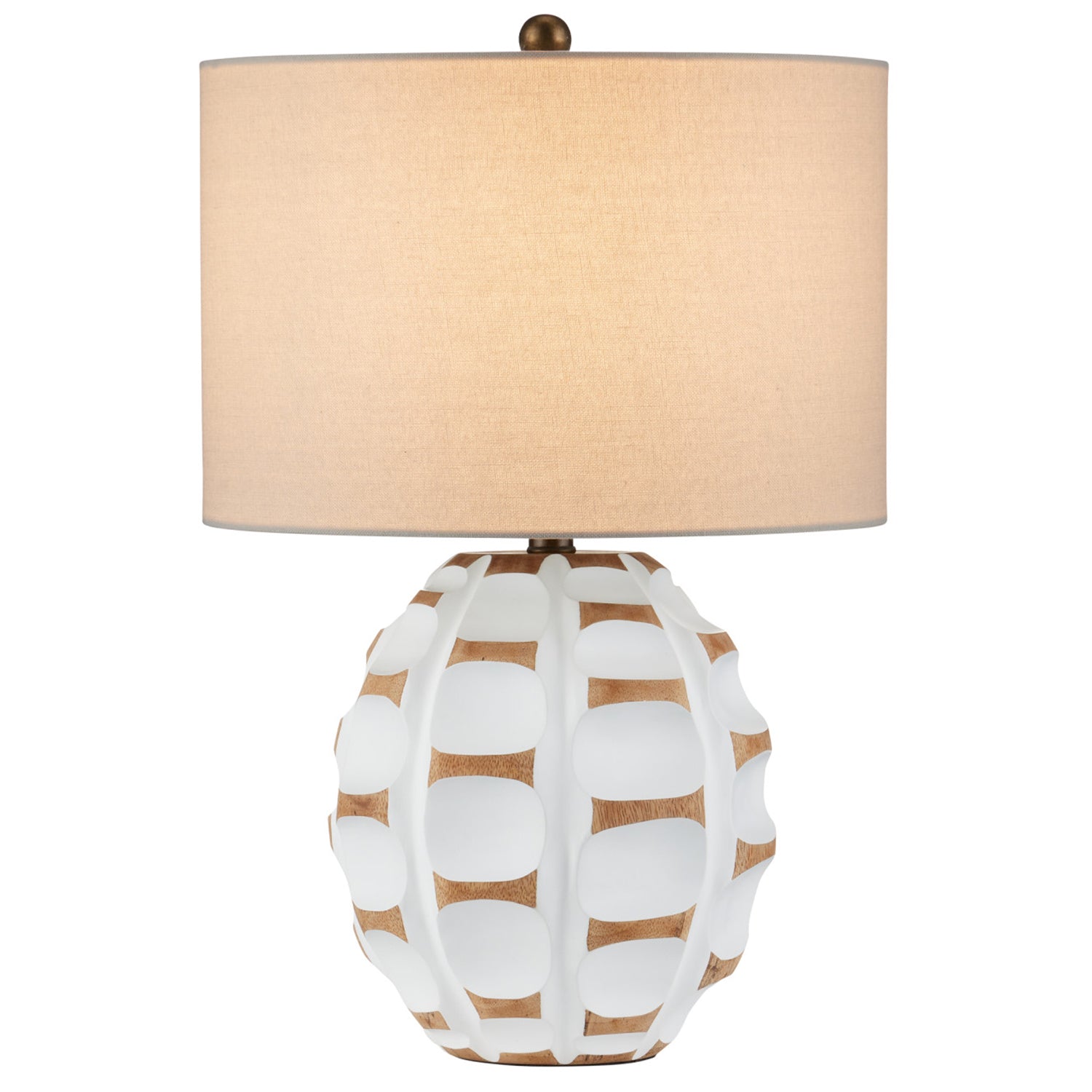 Currey & Co Betel Nut White Table Lamp