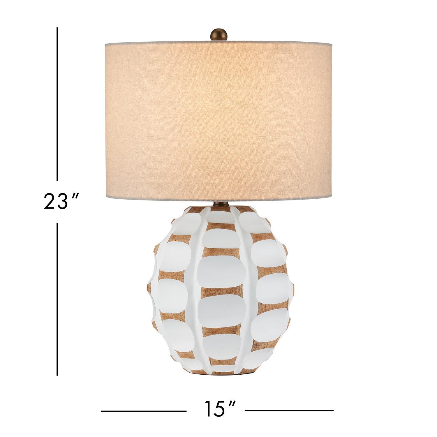 Currey & Co Betel Nut White Table Lamp
