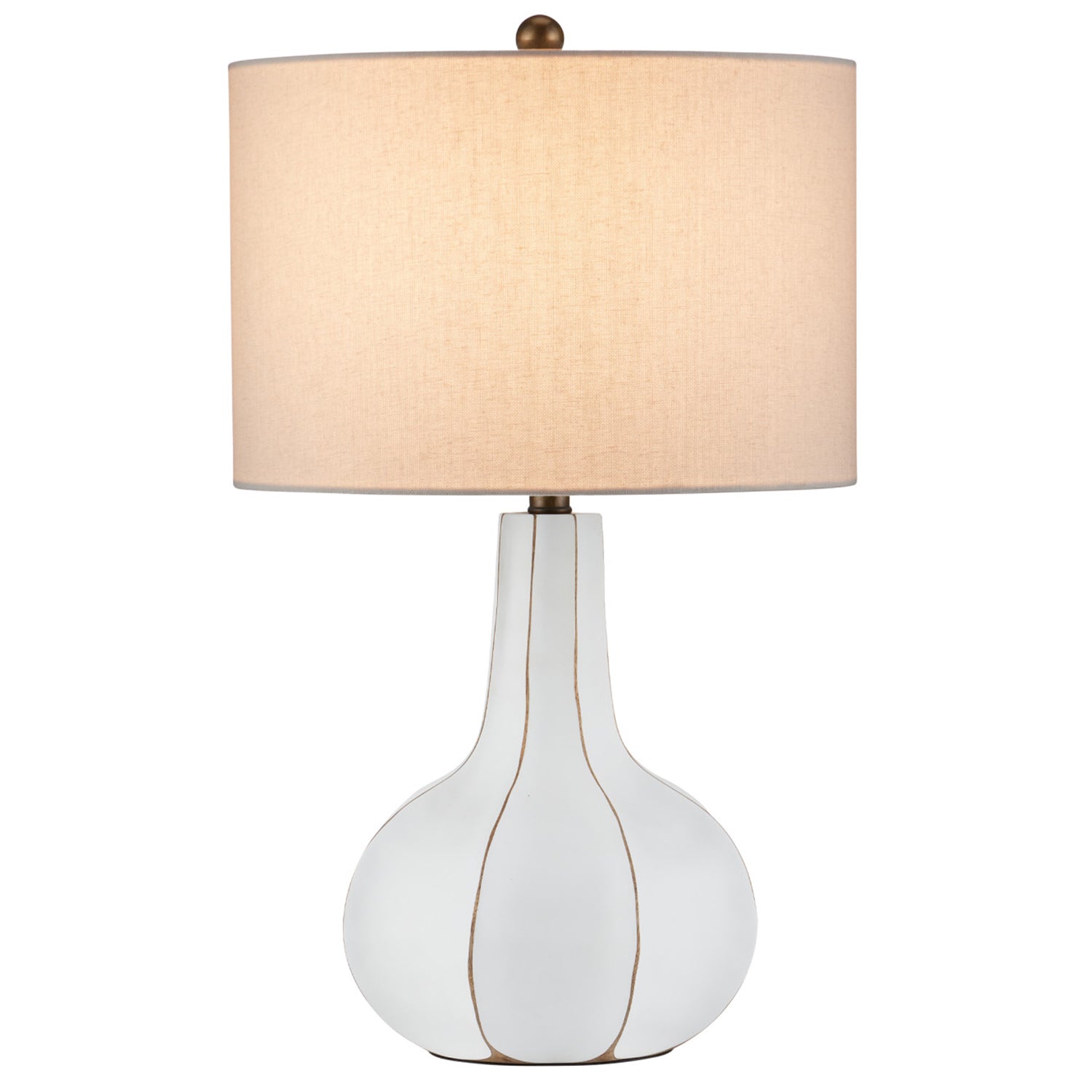 Currey & Co Bonbori White Table Lamp
