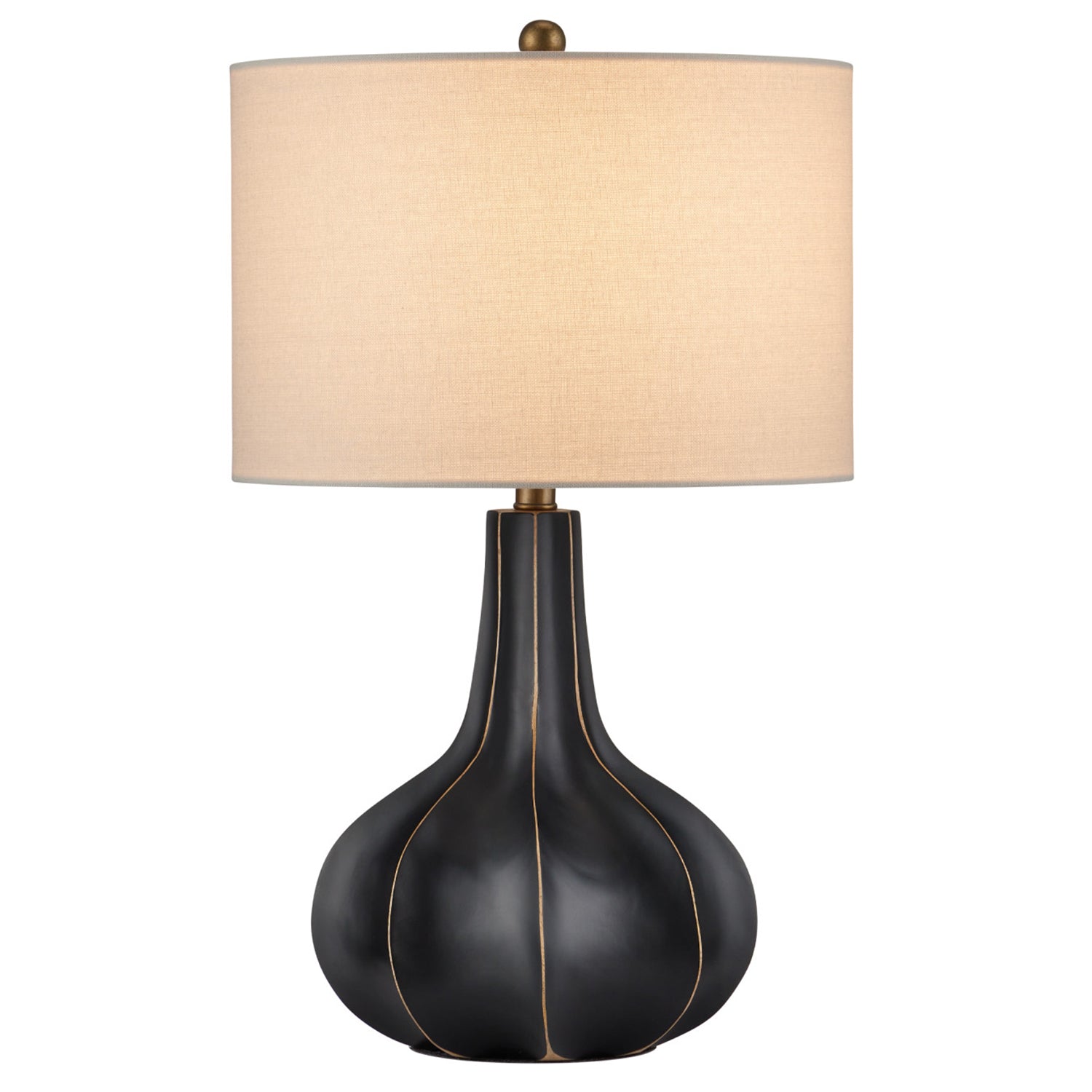 Currey & Co Bonbori Black Table Lamp