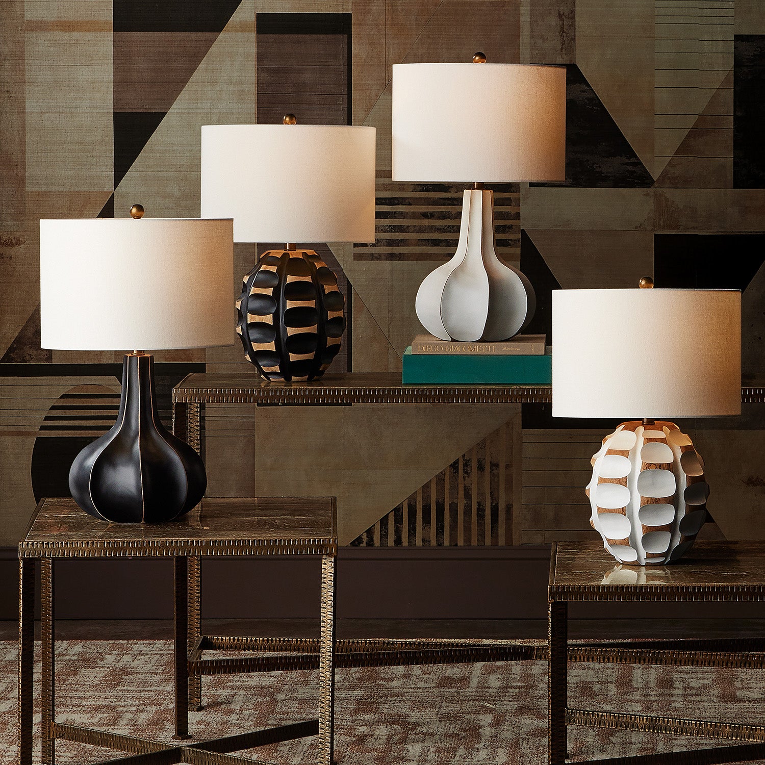 Currey & Co Bonbori Black Table Lamp