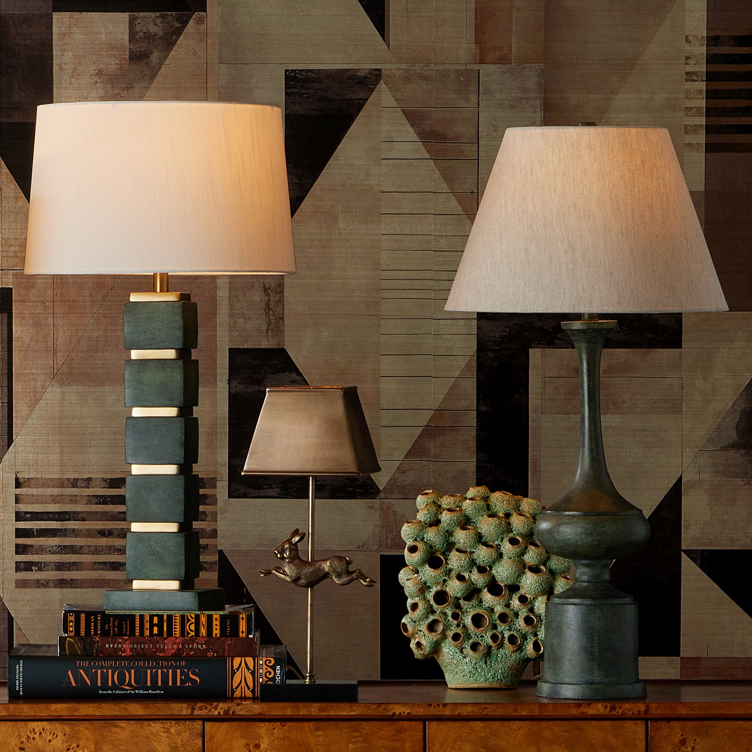 Currey & Co Tetra Table Lamp
