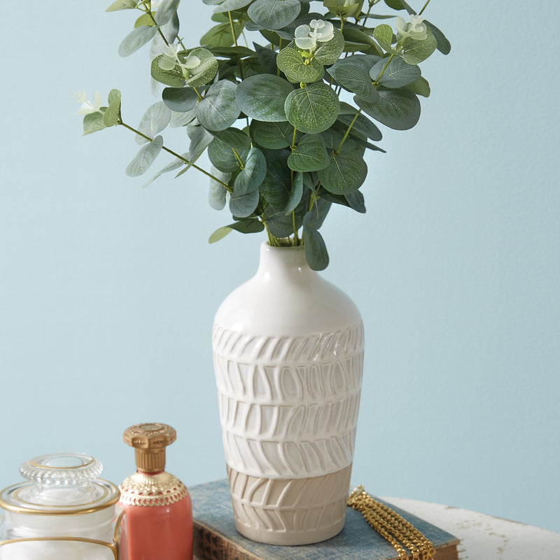 Stoneware Patterned Vase