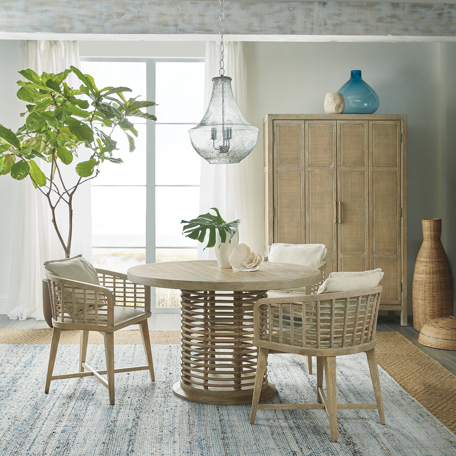 Hooker Furniture Surfrider Rattan Round Dining Table