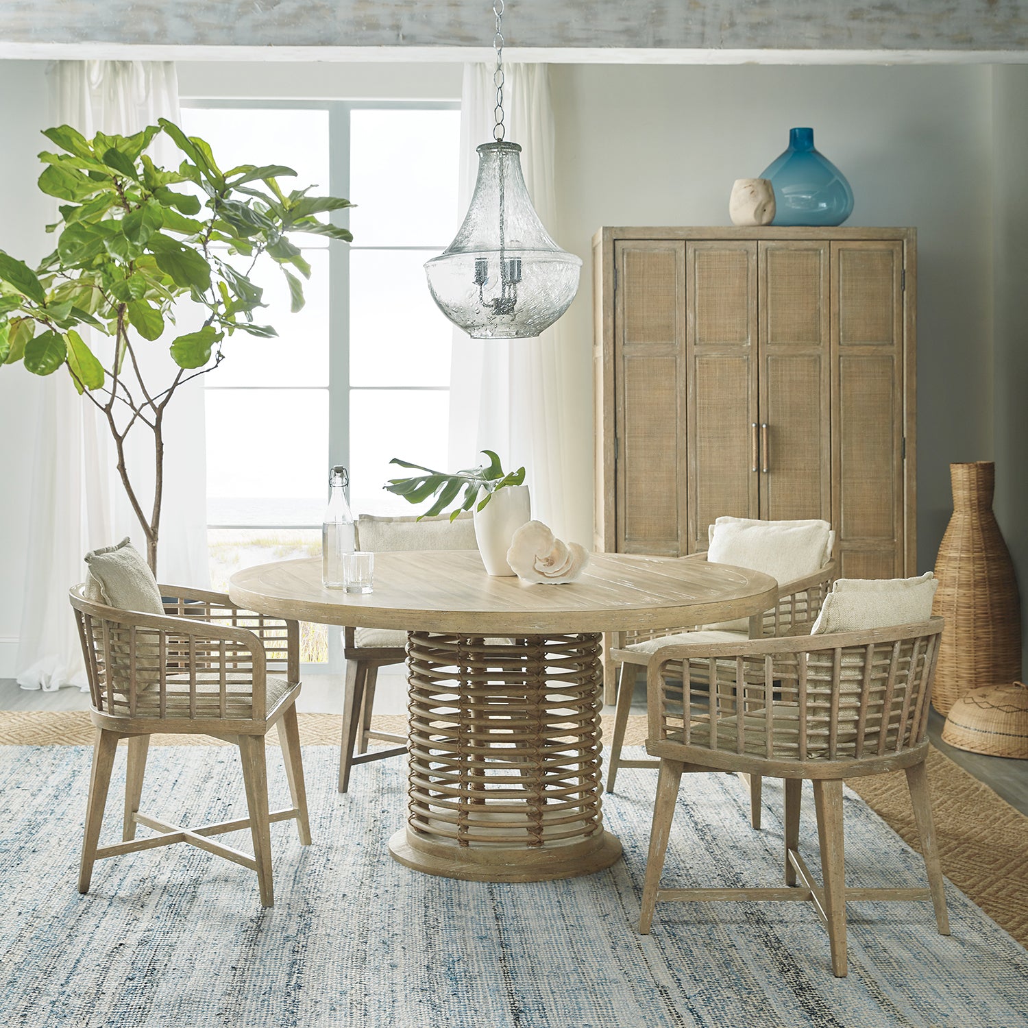 Hooker Furniture Surfrider Rattan Round Dining Table