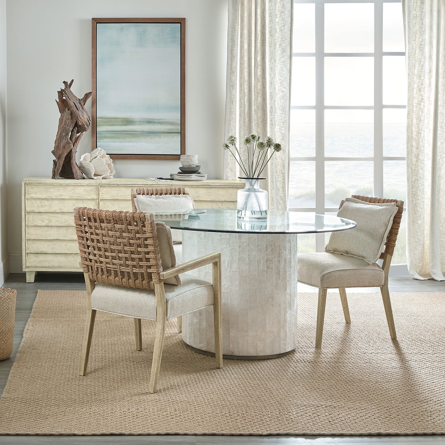 Hooker Furniture Surfrider Woven Back Side Chair Set of 2