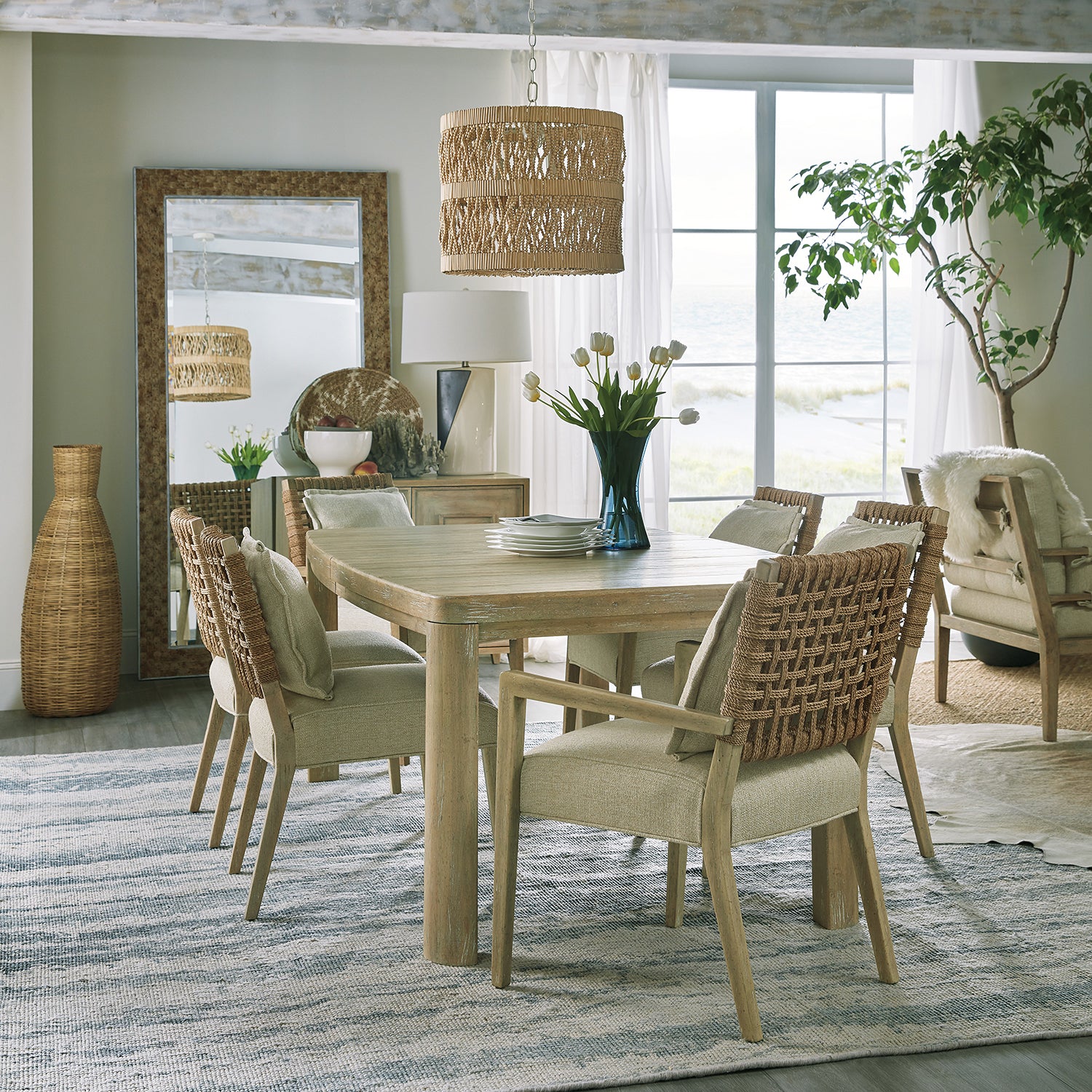 Hooker Furniture Surfrider Woven Back Side Chair Set of 2