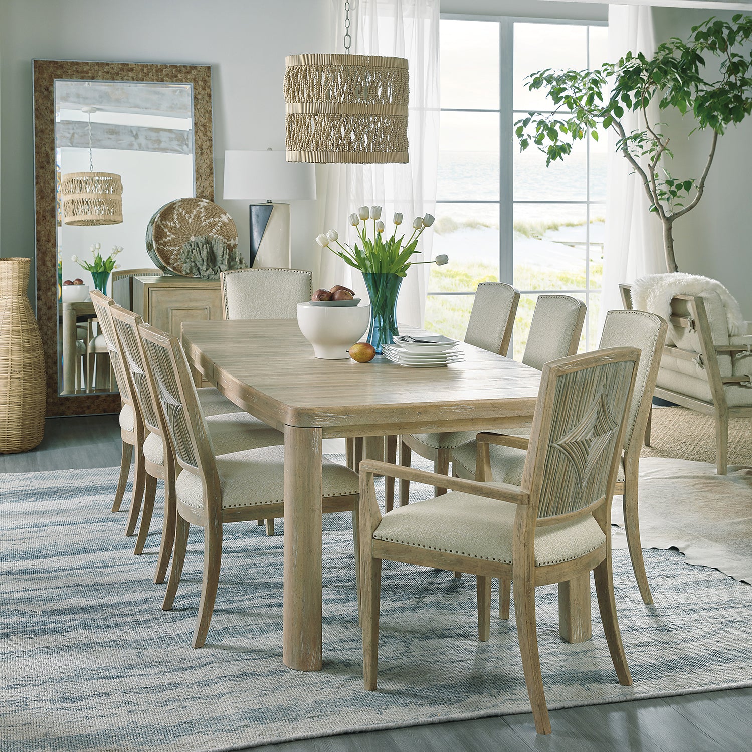 Hooker Furniture Surfrider Carved Back Side Chair Set of 2