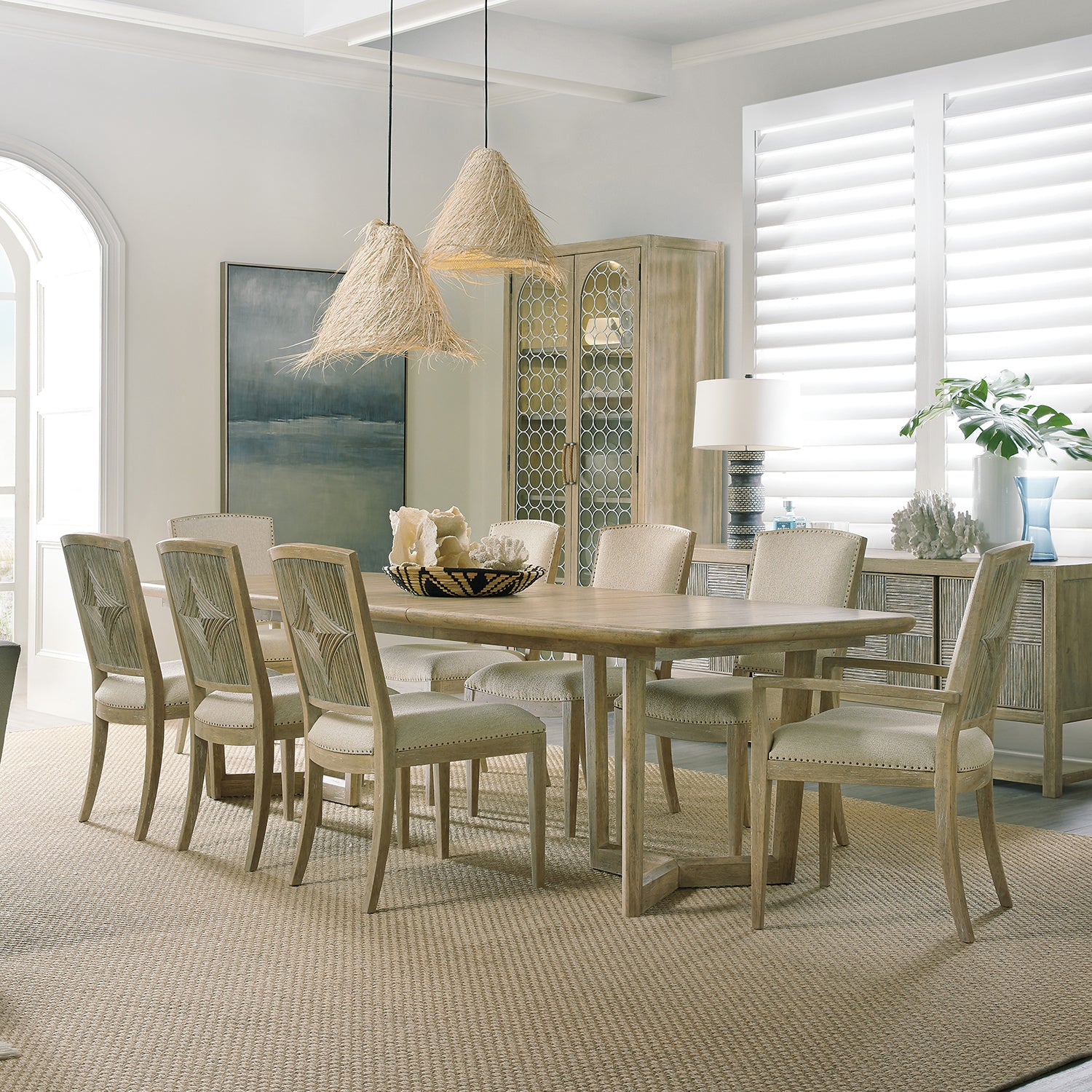 Hooker Furniture Surfrider Carved Back Side Chair Set of 2