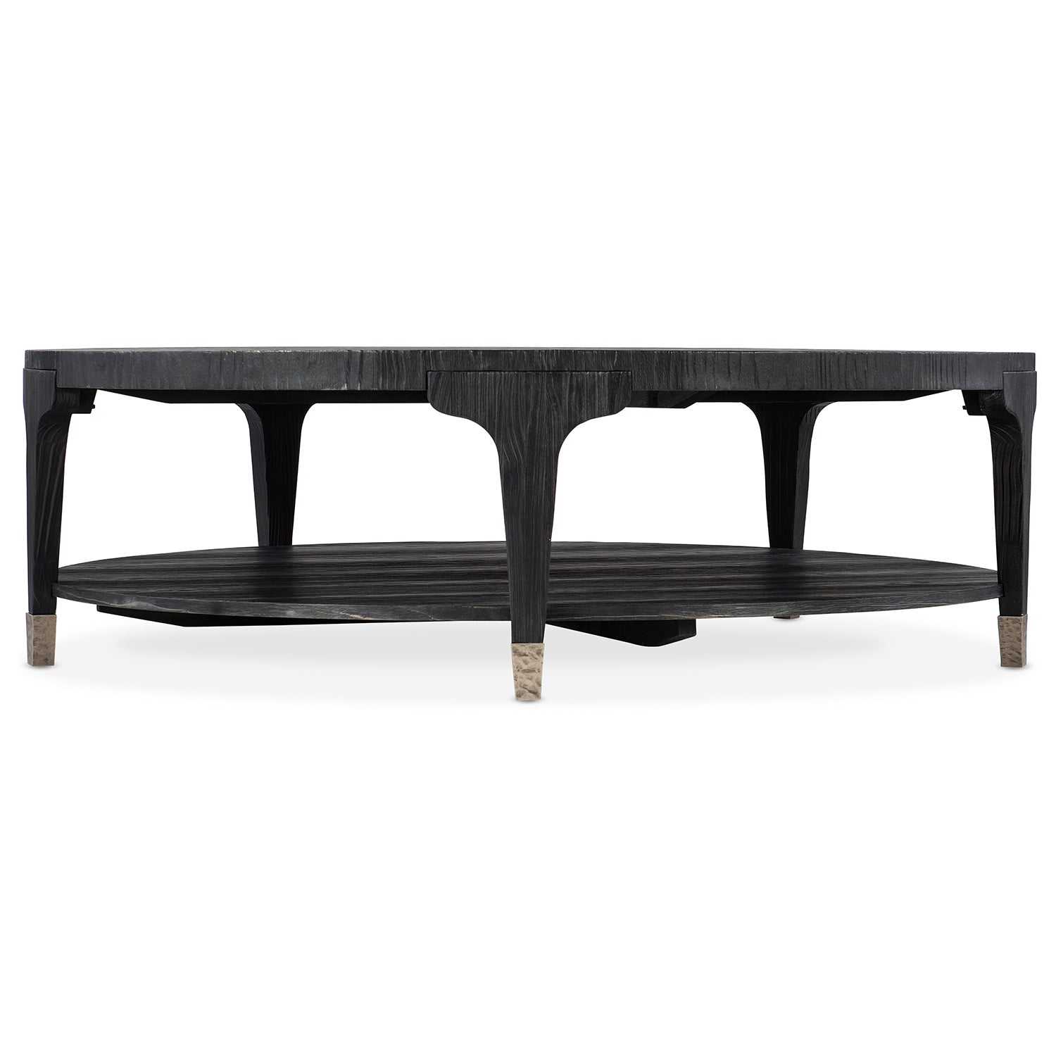 Hooker Furniture Chapman Shou Sugi Ban Round Cocktail Table