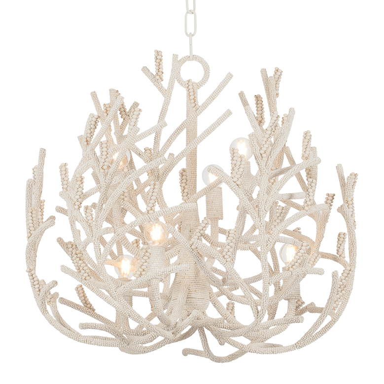 Corbett Lighting Allenhurst Small Chandelier in Cream Gesso, primary product view
