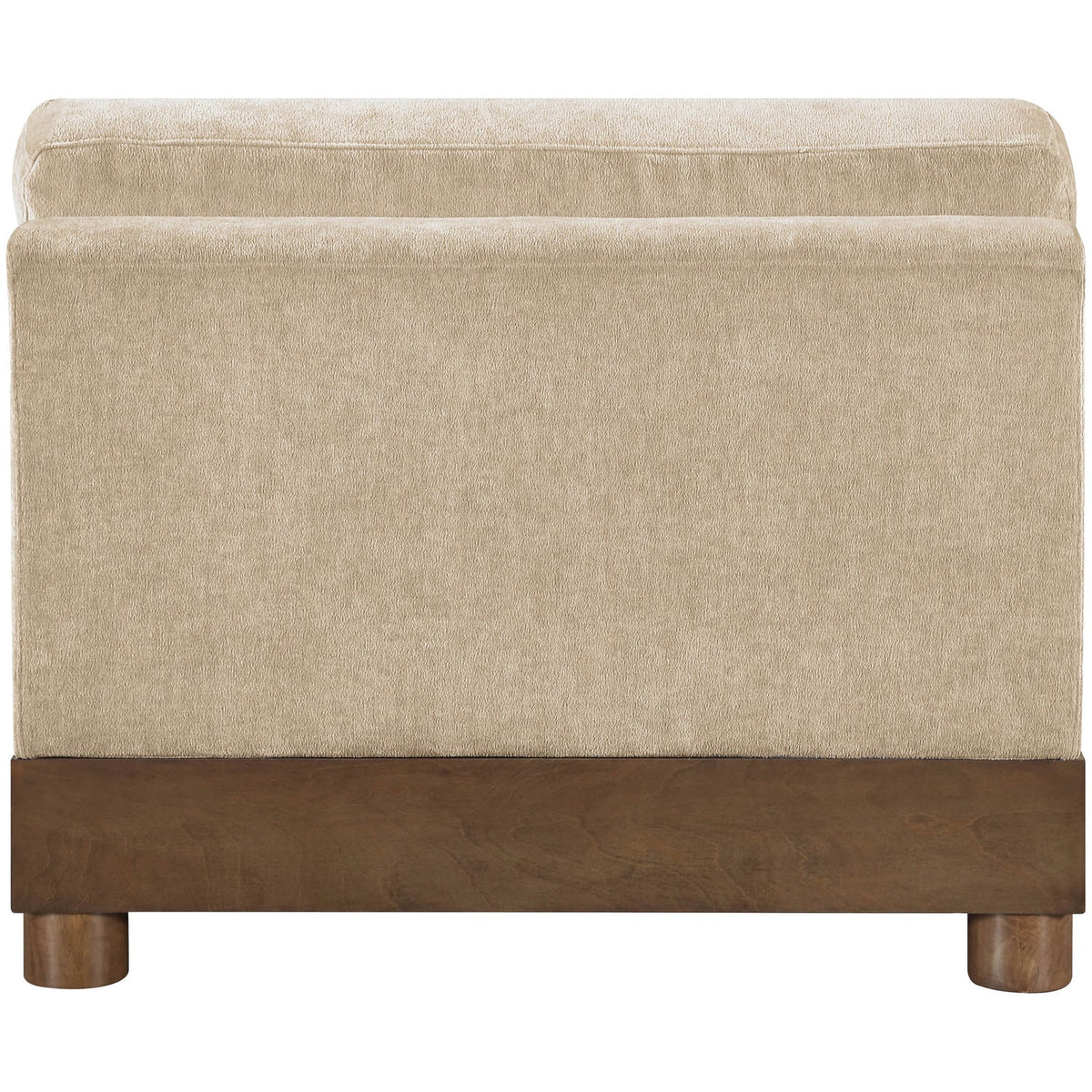 Turin Beige Chenille Fabric Upholstered Modular Armless Chair