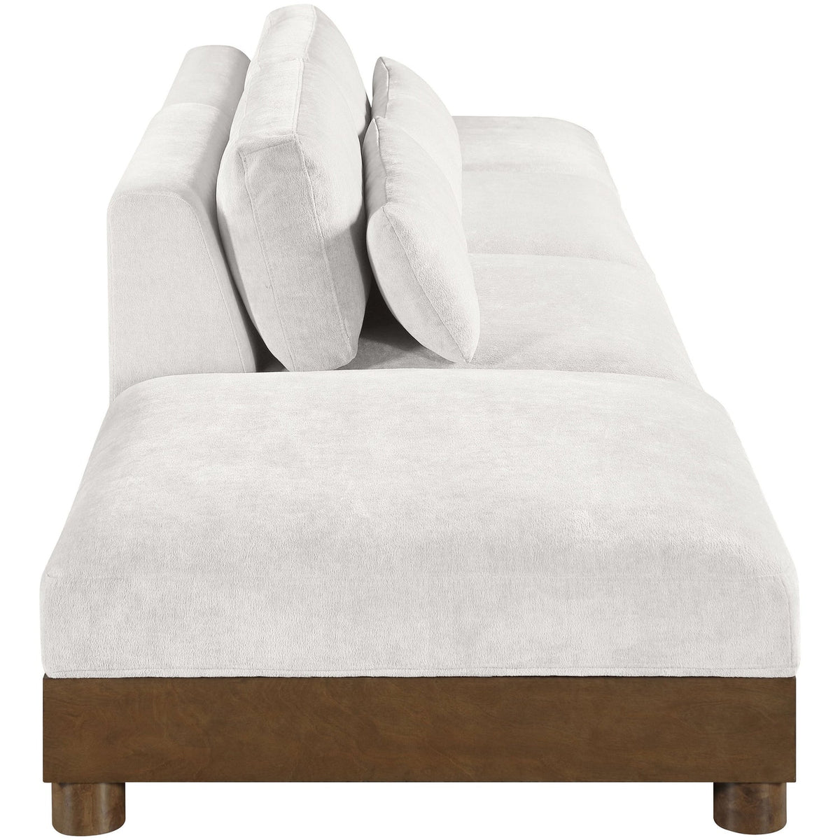 Turin 16 0in Cream Chenille Fabric Upholstered 4 Piece. Modular Sofa