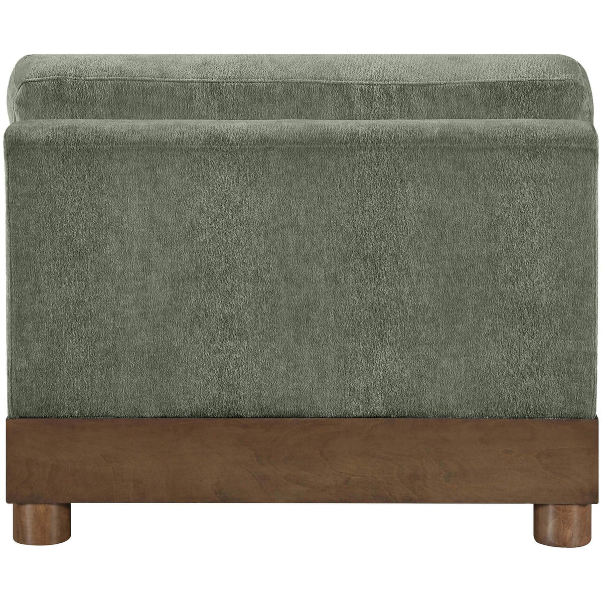 Turin Green Chenille Fabric Upholstered Modular Armless Chair