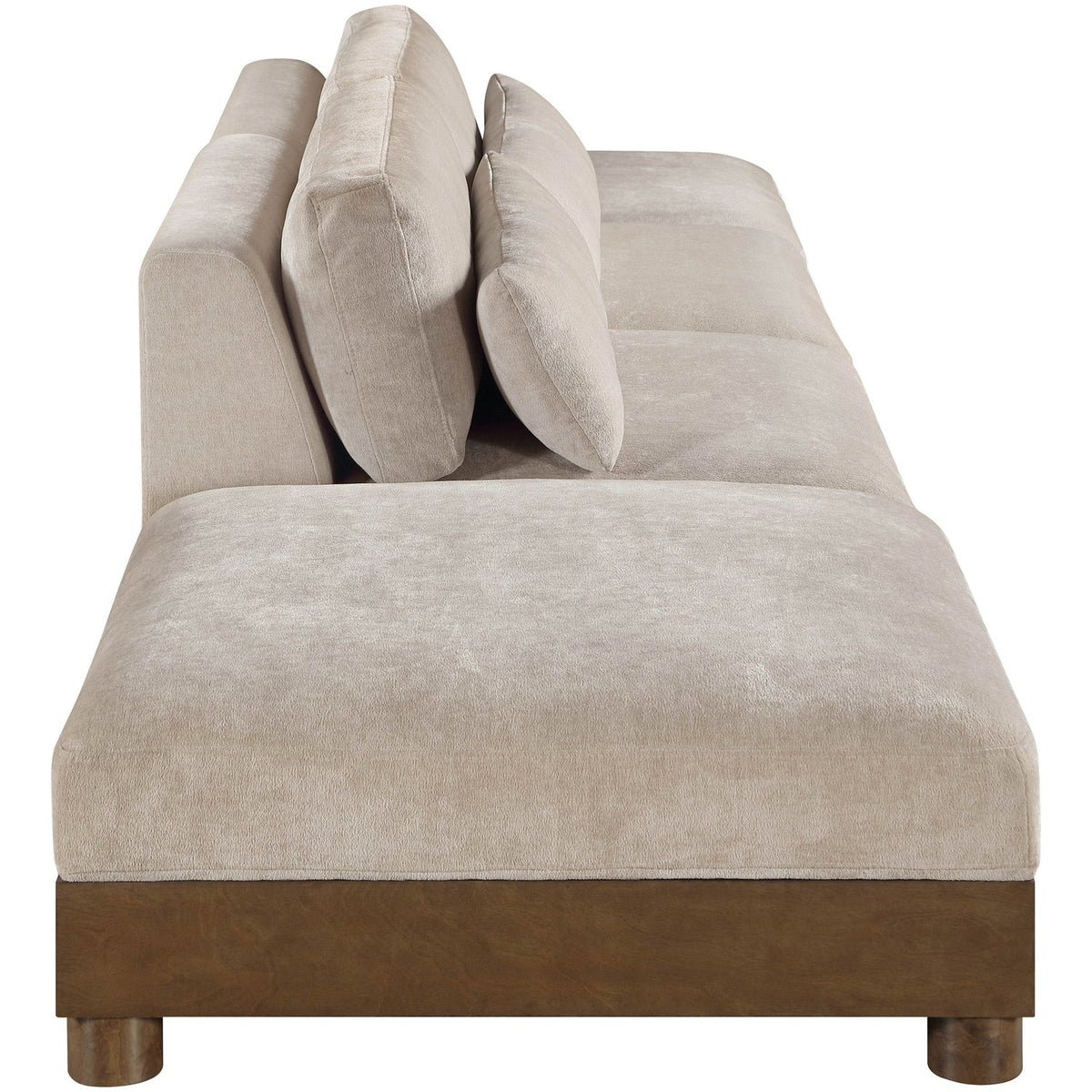 Turin 16 0in Taupe Chenille Fabric Upholstered 4 Piece. Modular Sofa