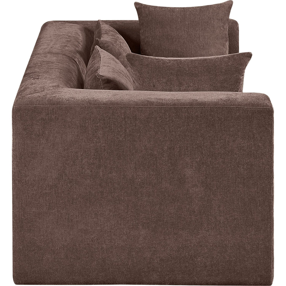 Stellar 7 6in Brown Chenille Fabric Upholstered 2Piece Modular Sofa