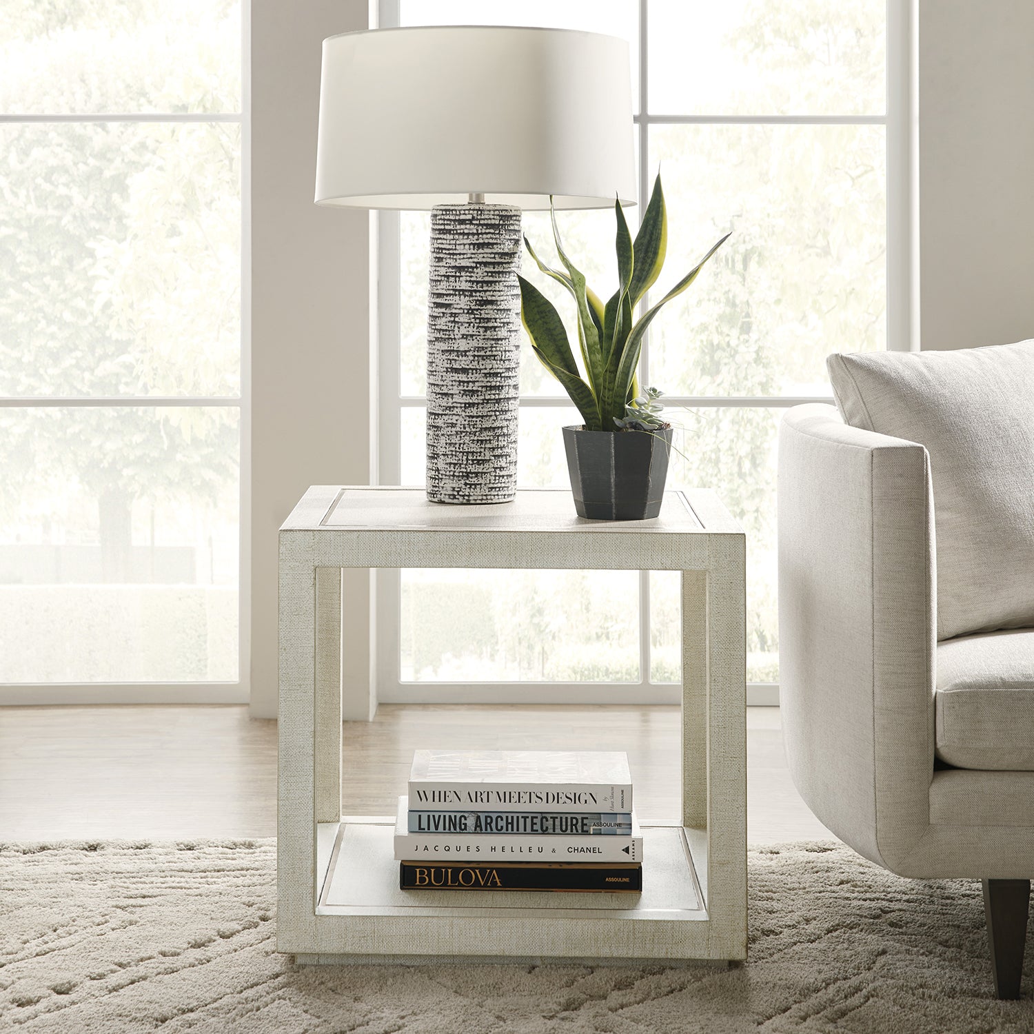 Hooker Furniture Cascade Burlap End Table Set of 2