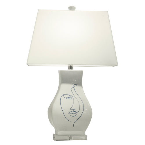 Wildwood Abstract Portrait I Table Lamp