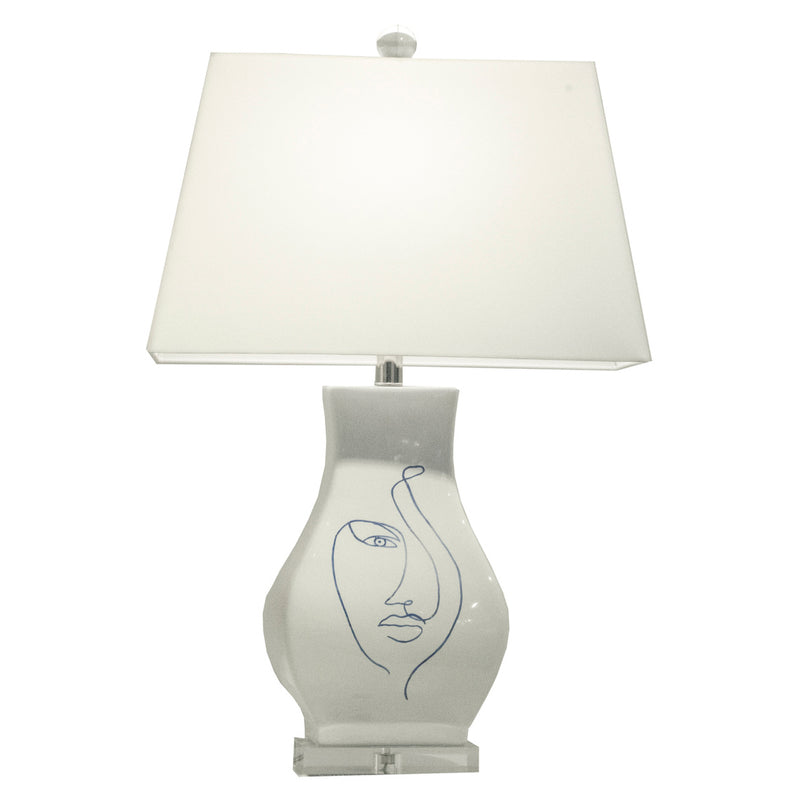 Wildwood Abstract Portrait I Table Lamp