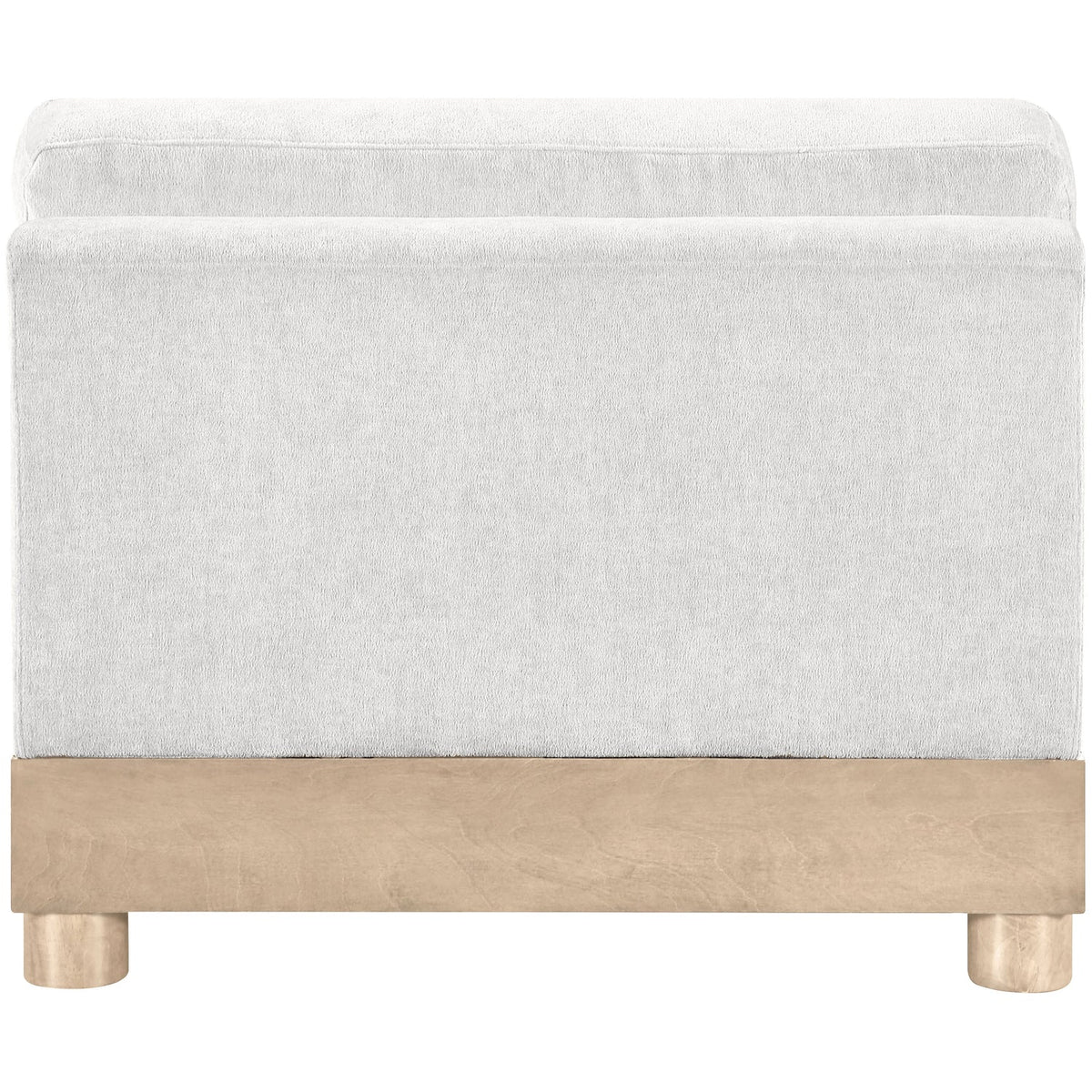 Turin Cream Chenille Fabric Upholstered Modular Armless Chair