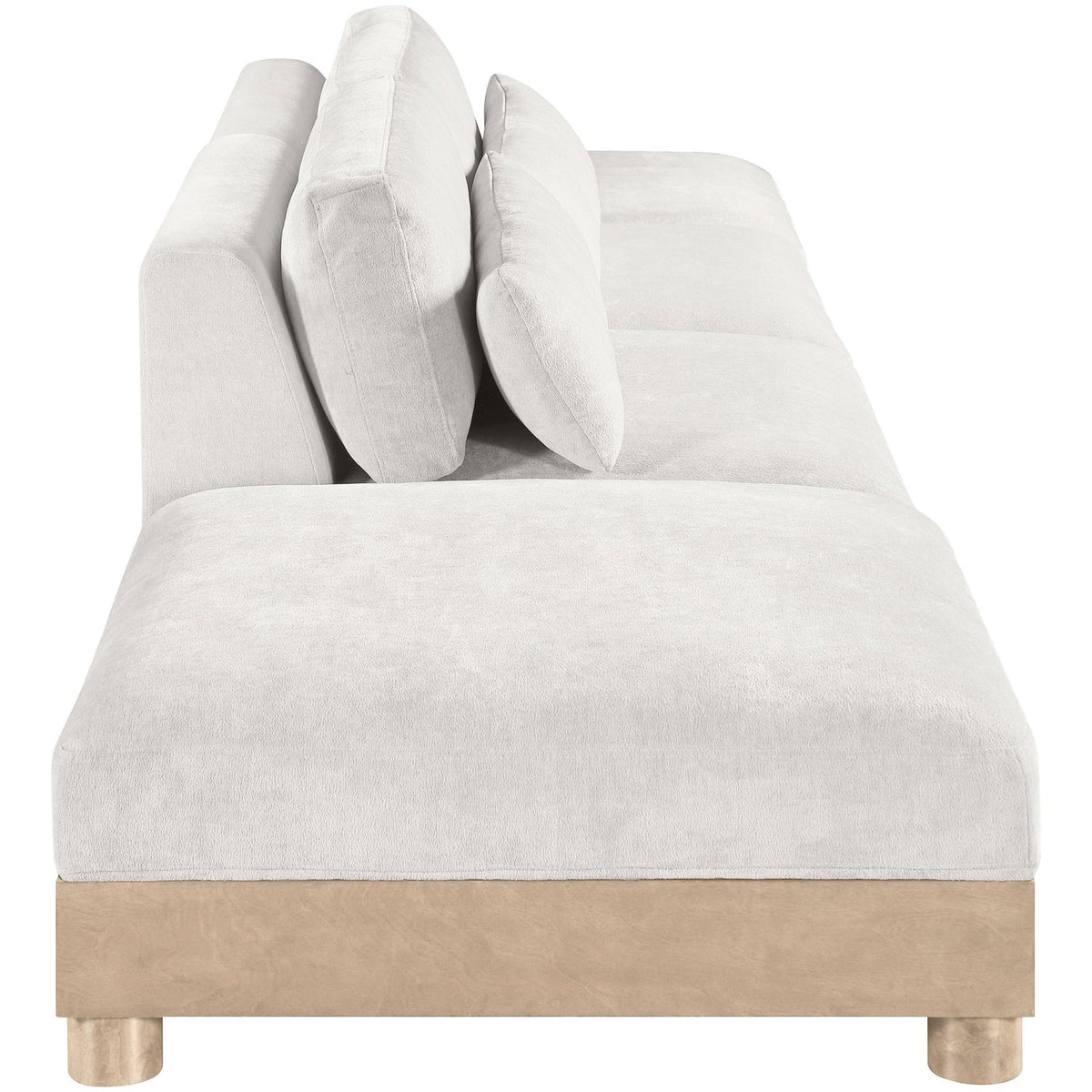 Turin 16 0in Cream Chenille Fabric Upholstered 4 Piece. Modular Sofa