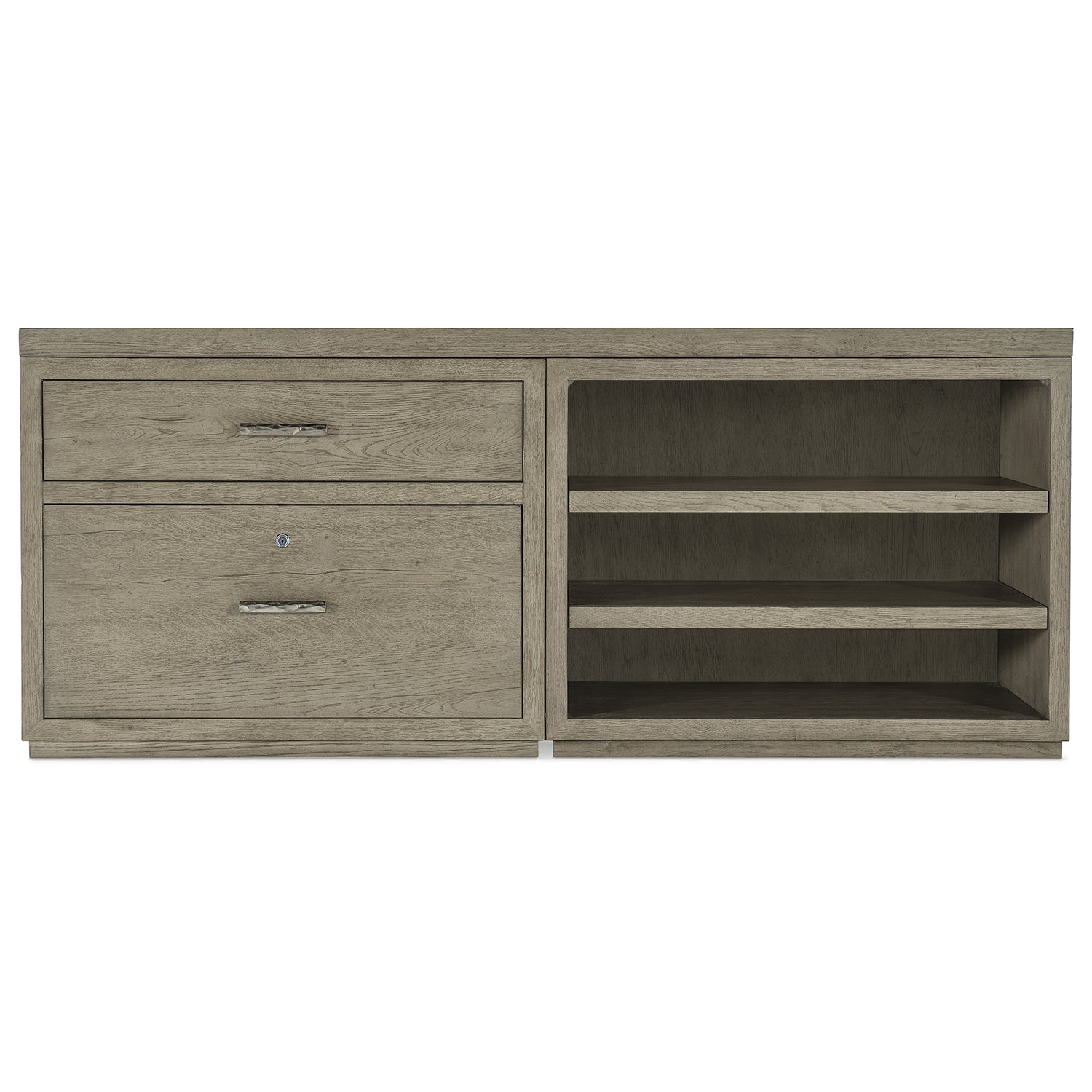 Hooker Furniture Linville Falls Credenza with Lateral File and Open Desk Cabinet