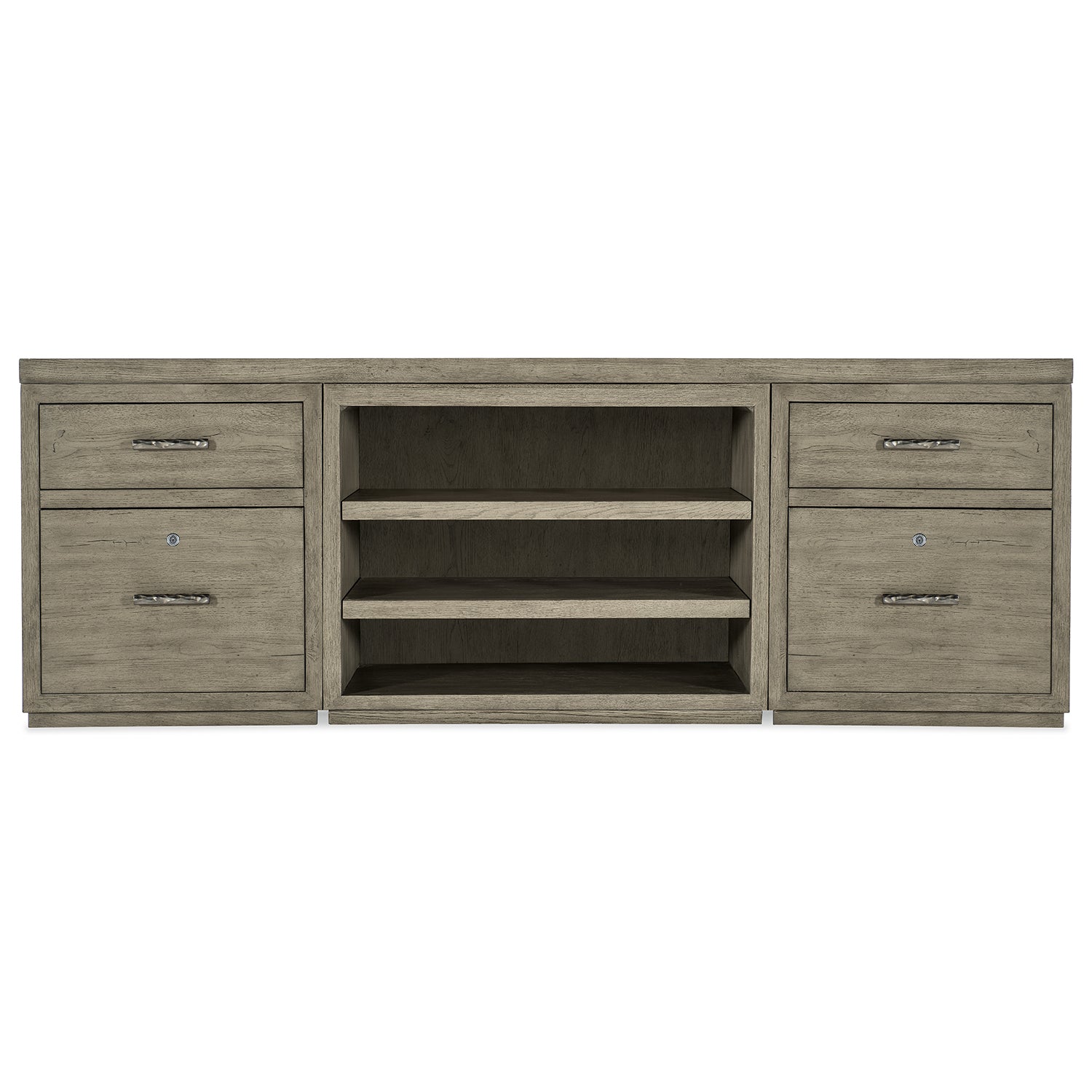 Hooker Furniture Linville Falls Credenza with Two Files and Open Desk Cabinet