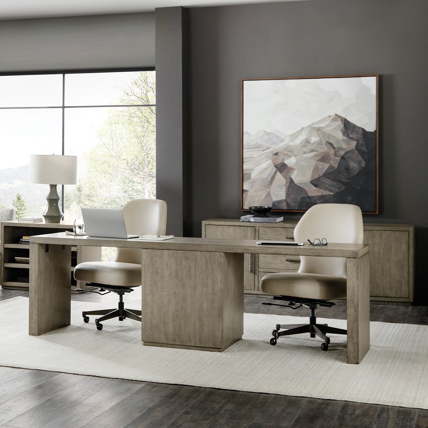 Hooker Furniture Linville Falls Desk with One Centered File