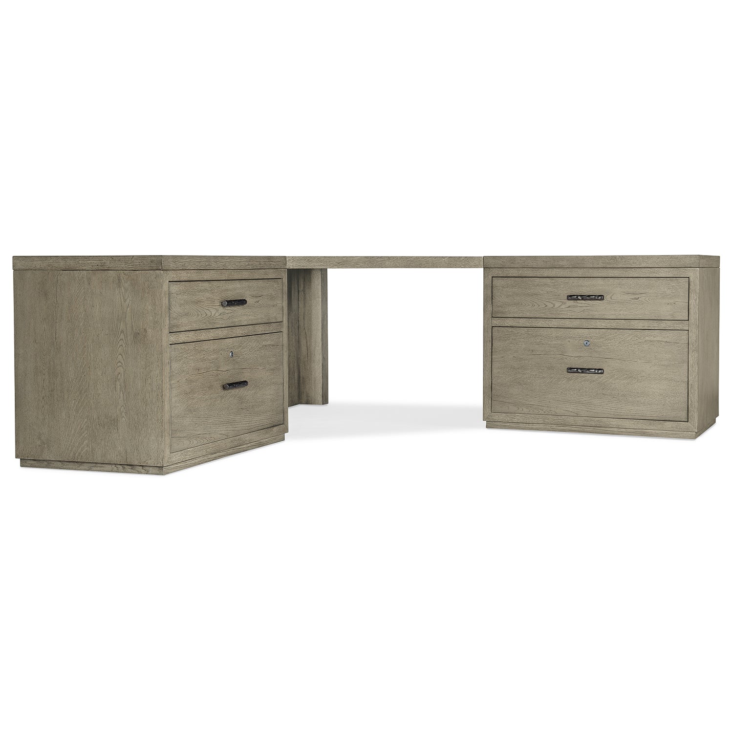 Hooker Furniture Linville Falls Corner Desk with Two Lateral Files
