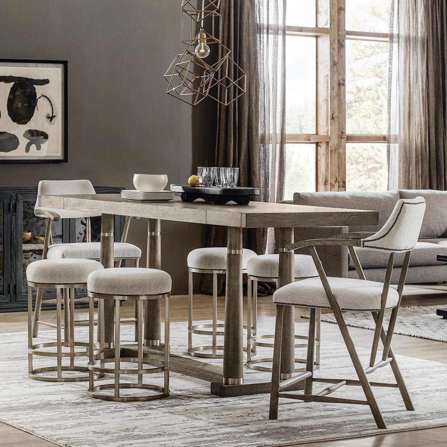 Hooker Furniture Linville Falls Laurel Creek Counter Stool Set of 2