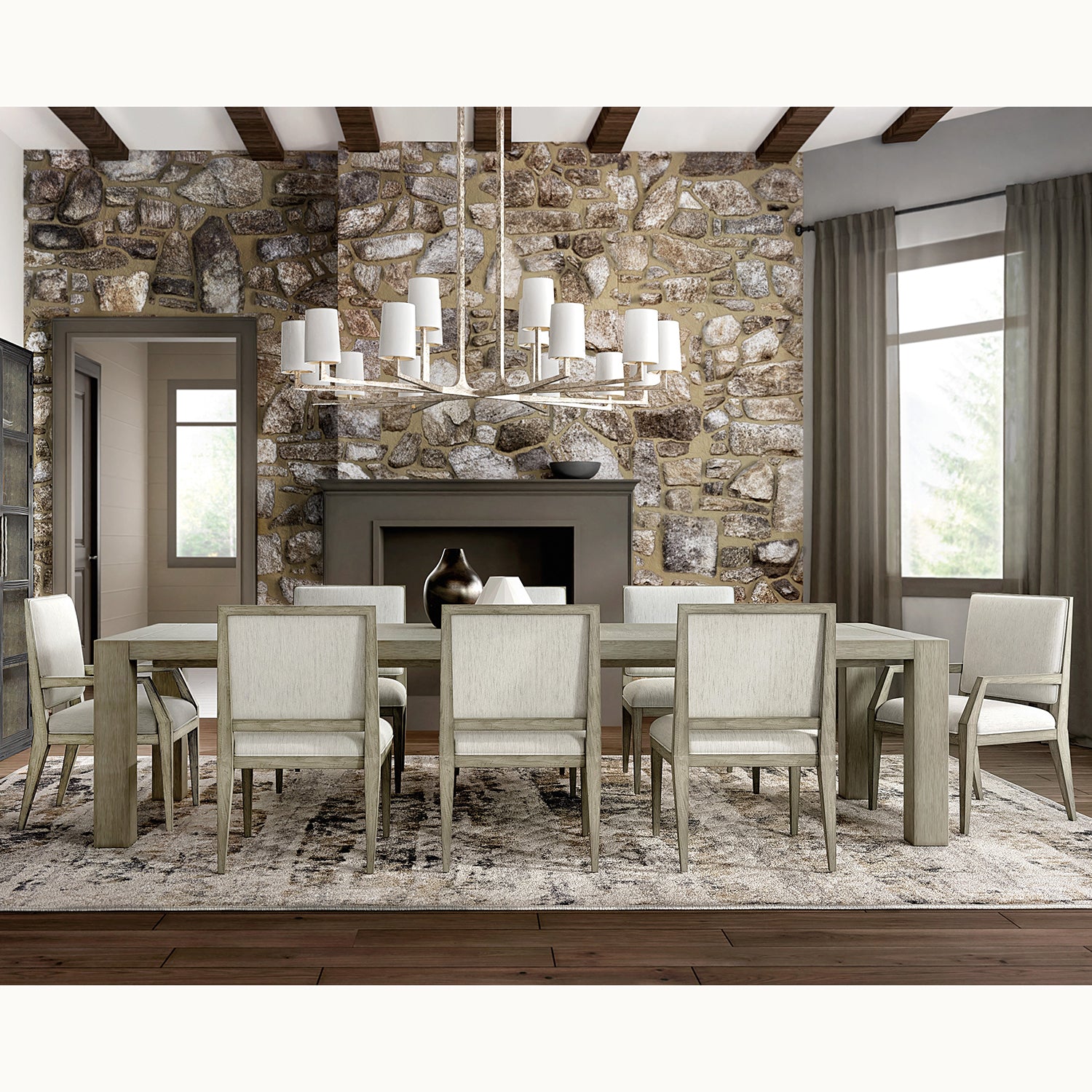 Hooker Furniture Linville Falls Linn Cove Upholstered Arm Chair Set of 2