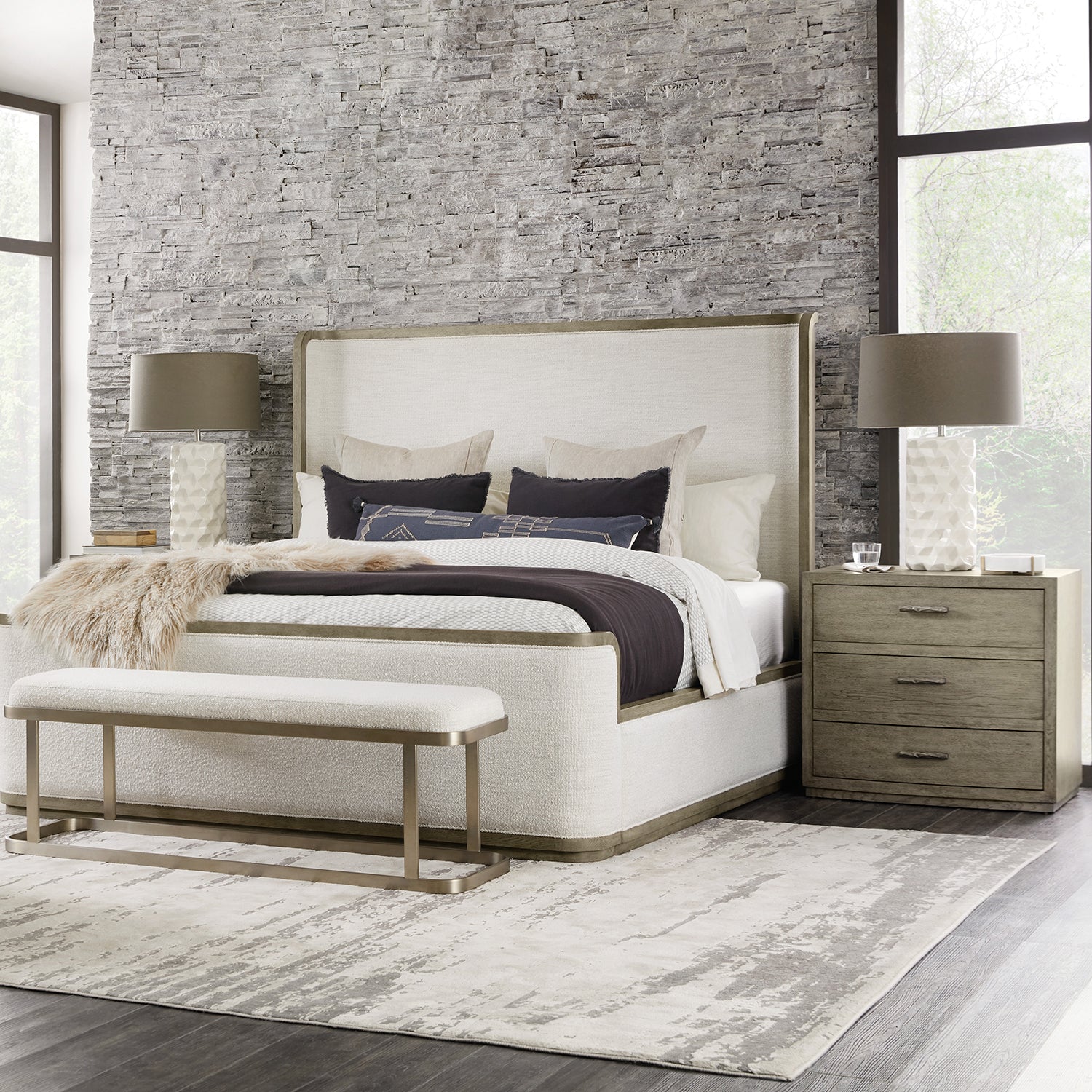 Hooker Furniture Linville Falls Ashford Three Drawer Nightstand