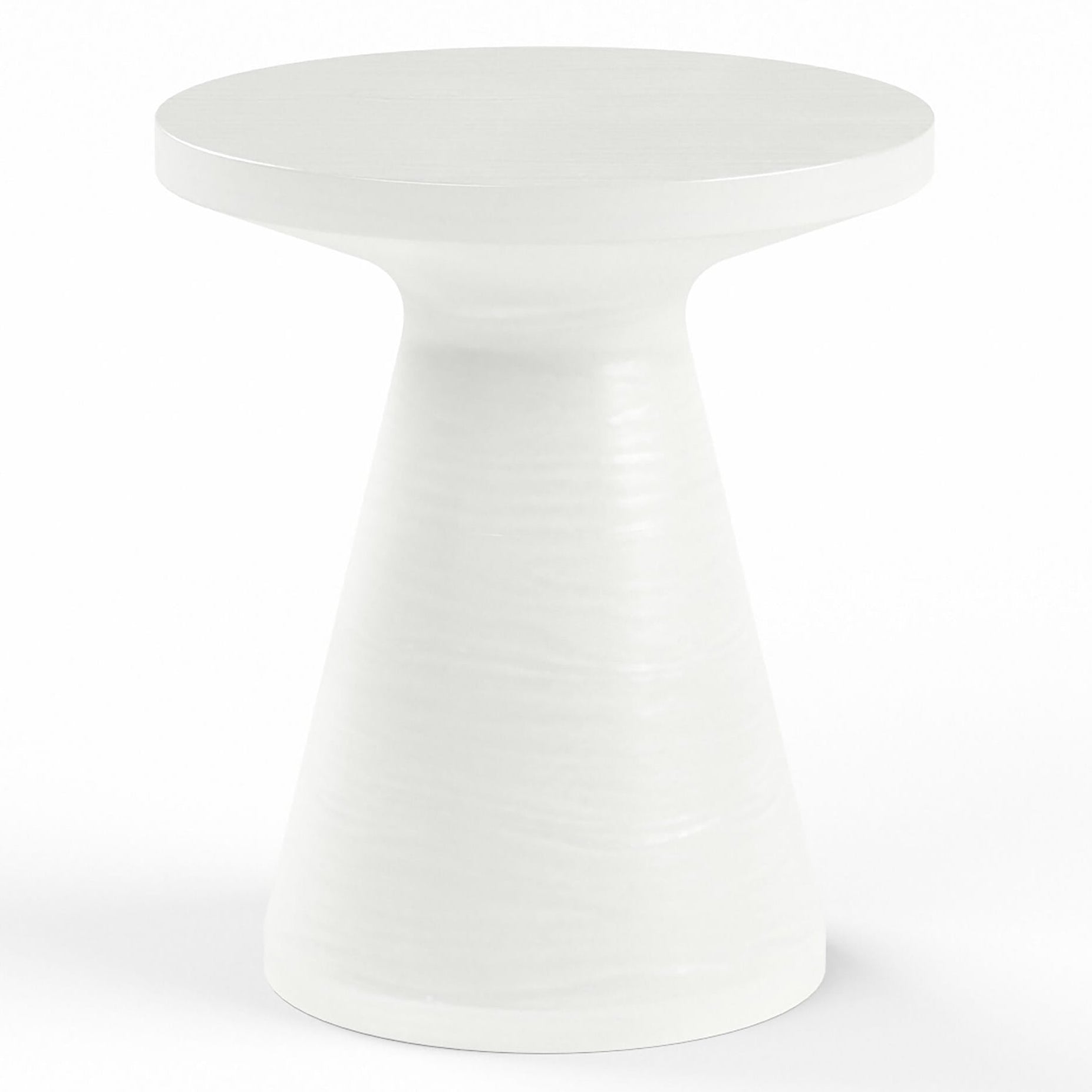 Sunset West GRC Bone Round Outdoor End Table Set of 2