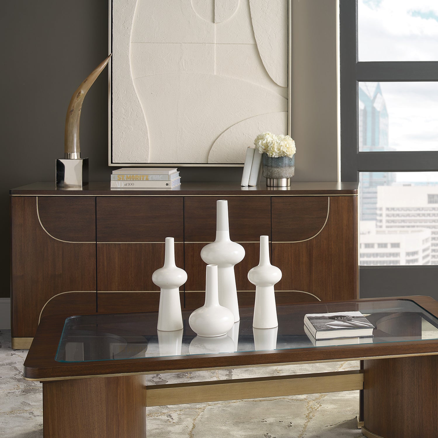 Hooker Furniture Melange Contours Credenza - Thumbnail 2
