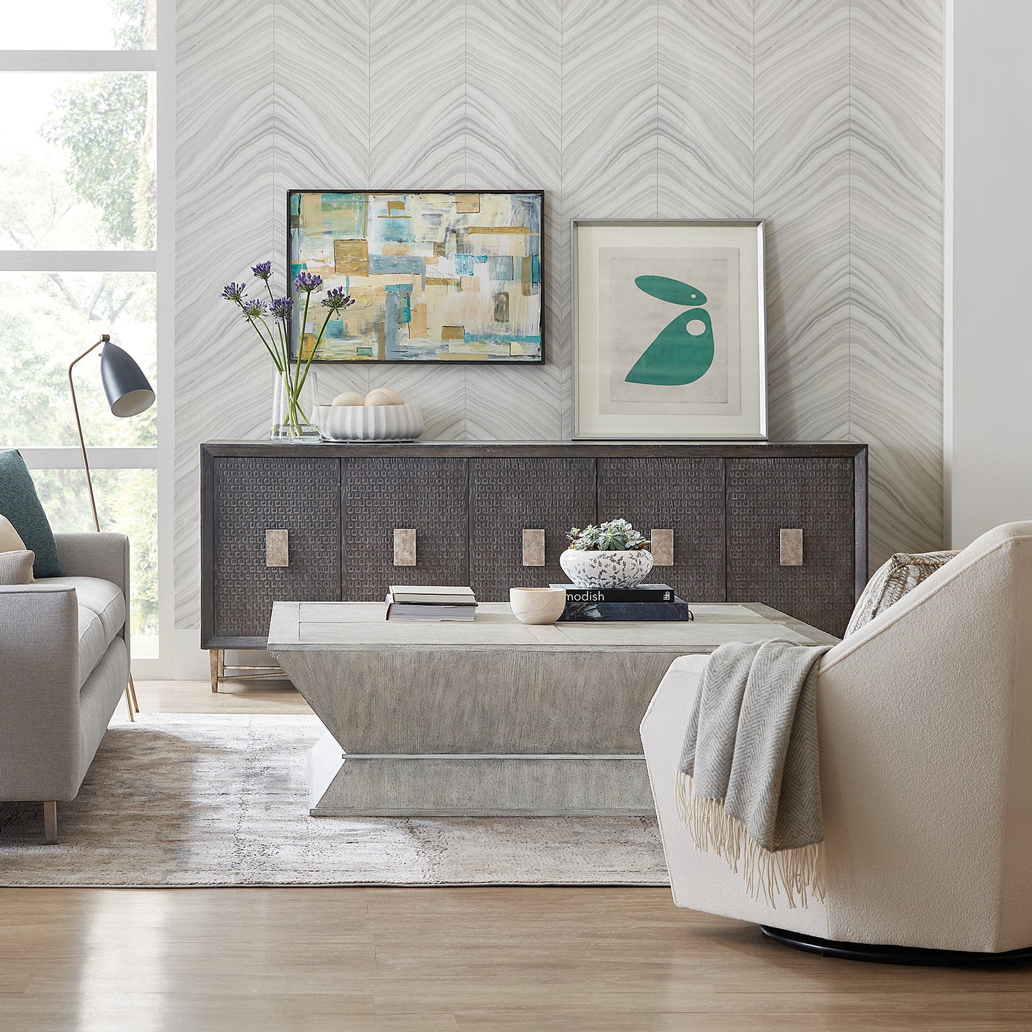 Hooker Furniture Melange Korena Square Cocktail Table