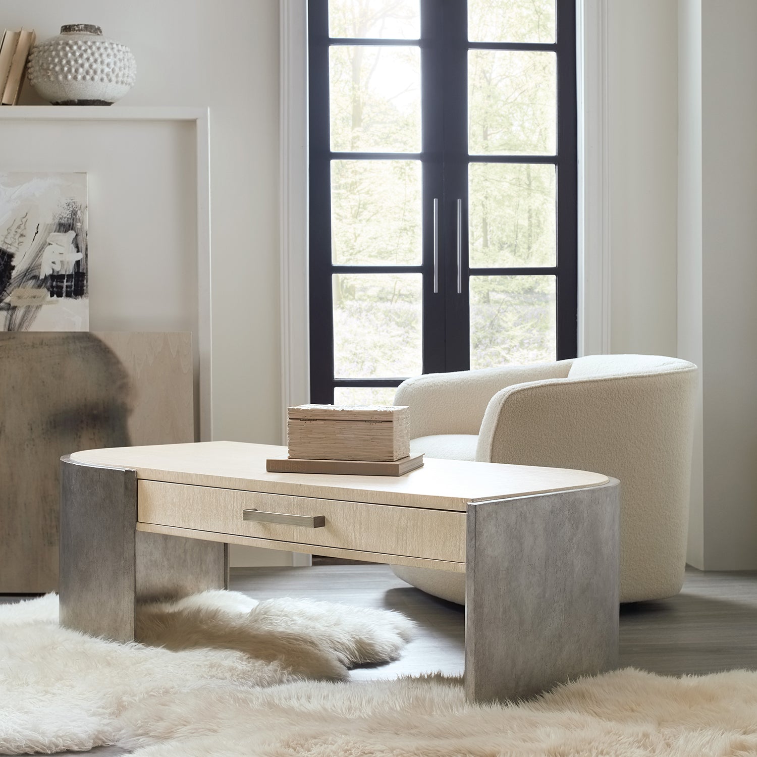 Hooker Furniture Melange Silverfrost Cocktail Table