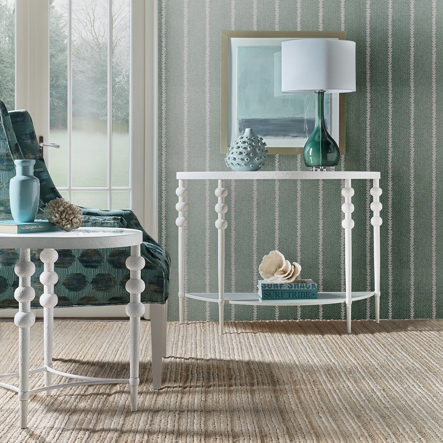 Hooker Furniture Melange On the Bright Side Oval End Table Set of 2