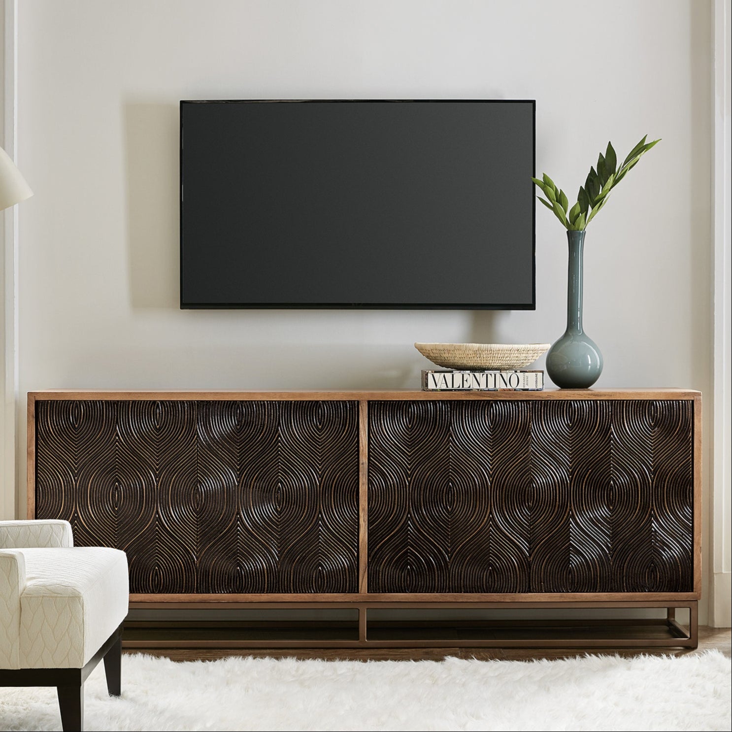 Hooker Furniture Swirl Door Entertainment Console