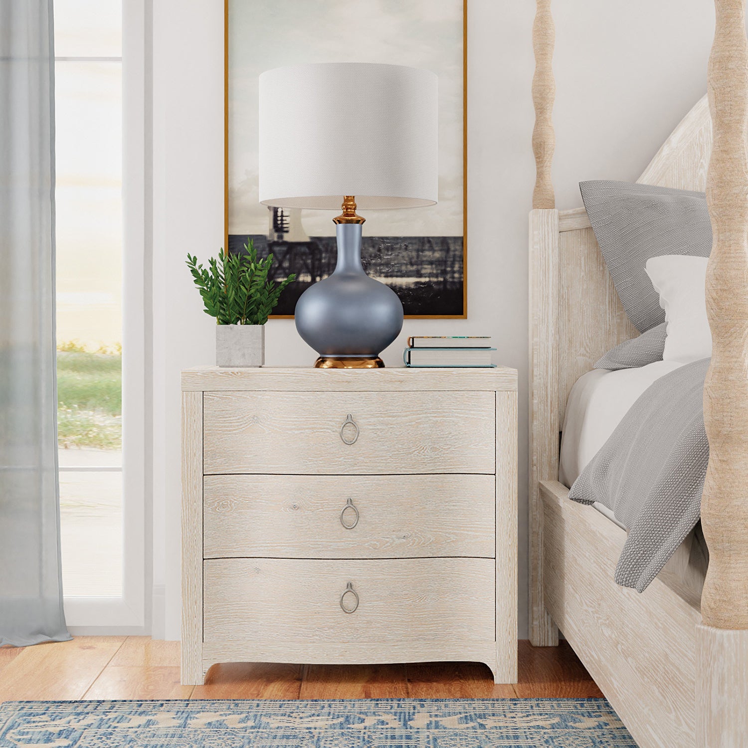 Hooker Furniture Serenity Antigua Three Drawer Nightstand