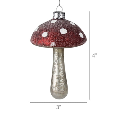 Mushroom Glass Ornament Set of 3