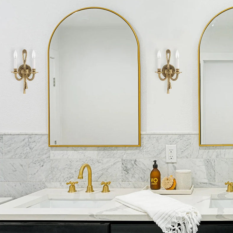Crystorama Cast Brass 2-Light Wall Sconce