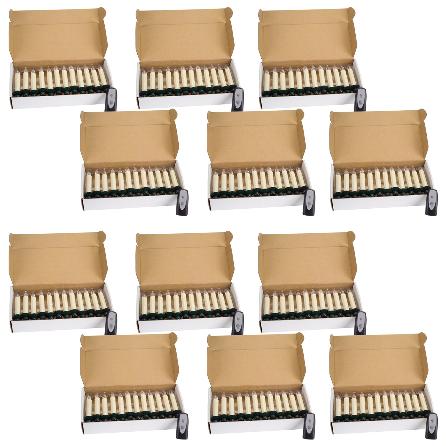 LED Clip on Tree Taper Candles with Remote Set of 12