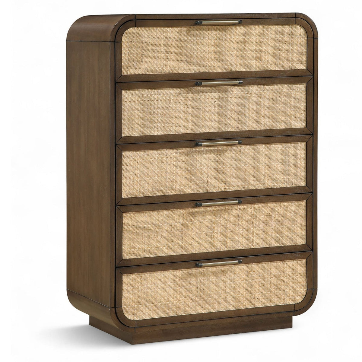 Windsor Brown Natural Cane And Solid Wood Chest in brown walnut cane and wood, primary product view