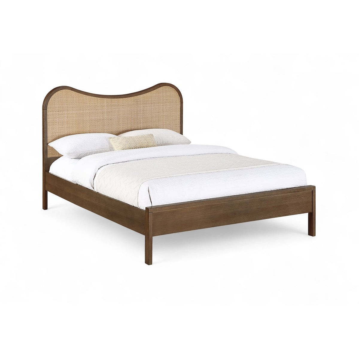 Windsor Brown Natural Cane And Solid Wood Bed