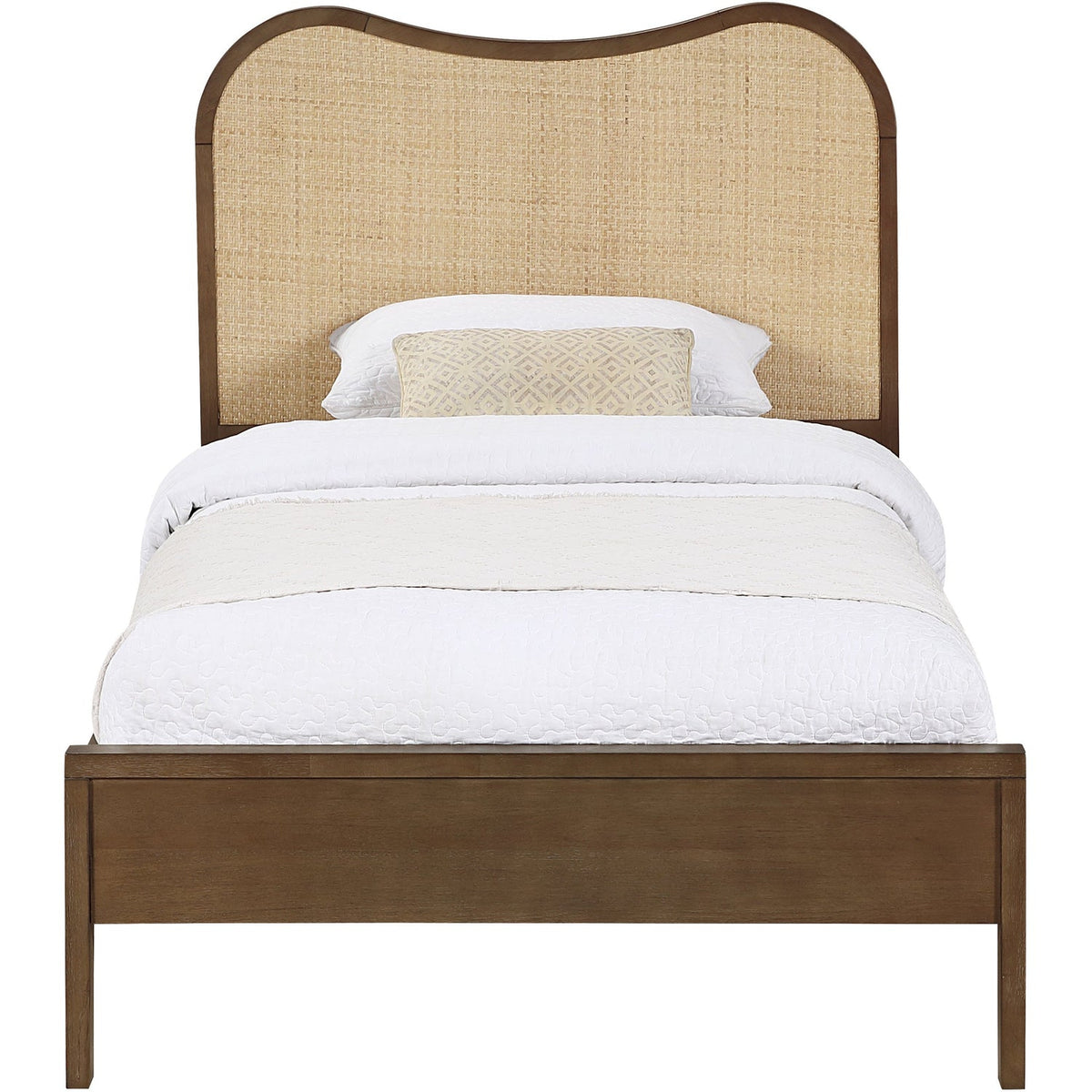 Windsor Brown Natural Cane And Solid Wood Bed